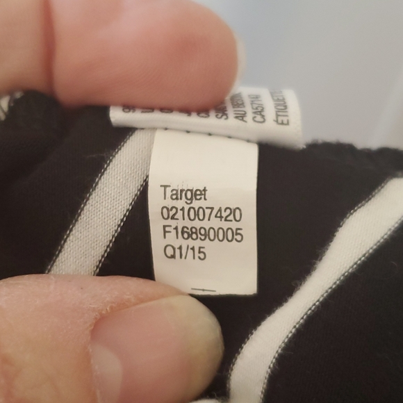 Ava Viv Black and White Stretch Midi Skirt 1X - Picture 5 of 5